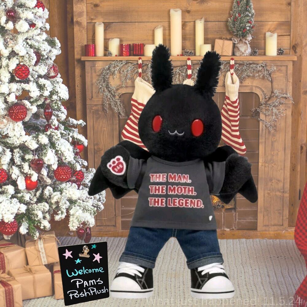 NEW Build a Bear MOTHMAN Loveable Legends Plush Shirt Pants Shoes Outfit Clothes